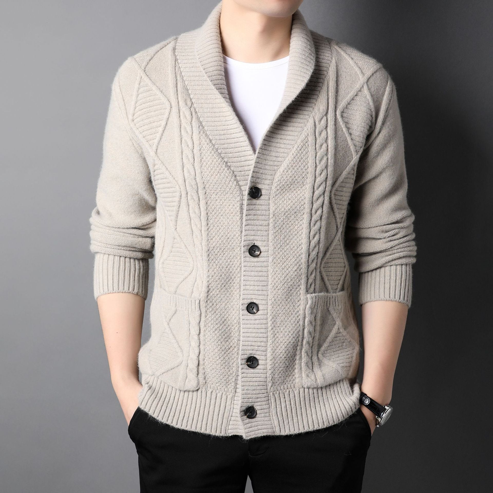 Stylish plain cardigan