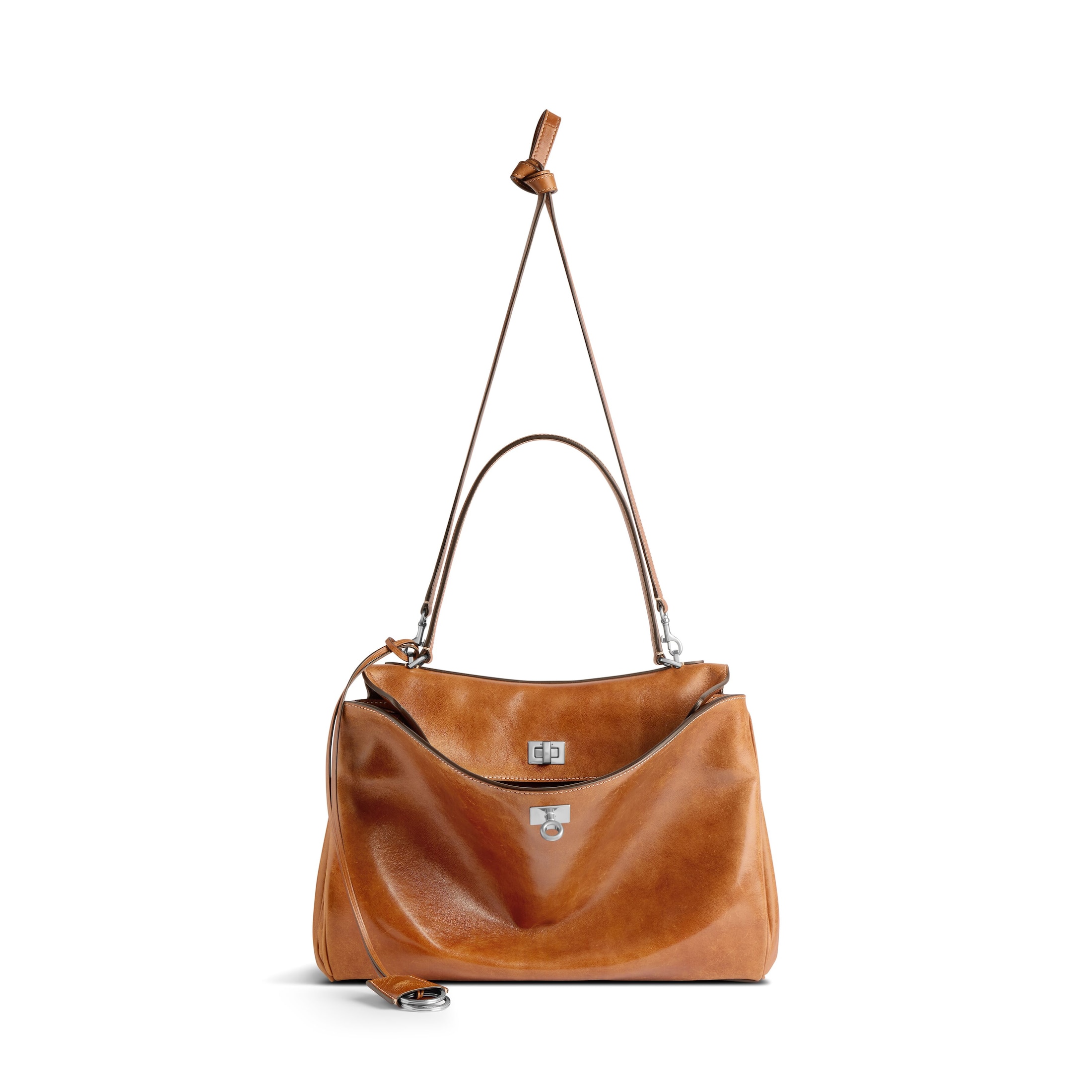 Balenciaga Women's Rodeo Handbag Medium in Tan Cowboy7897722ABP72753