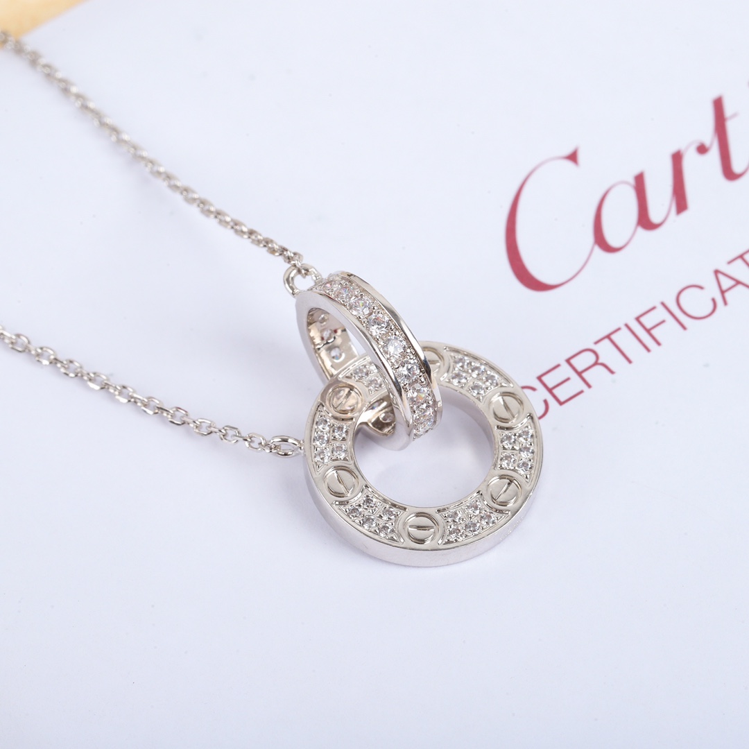 Cartier Gypsophila Diamond Double Ring Necklace