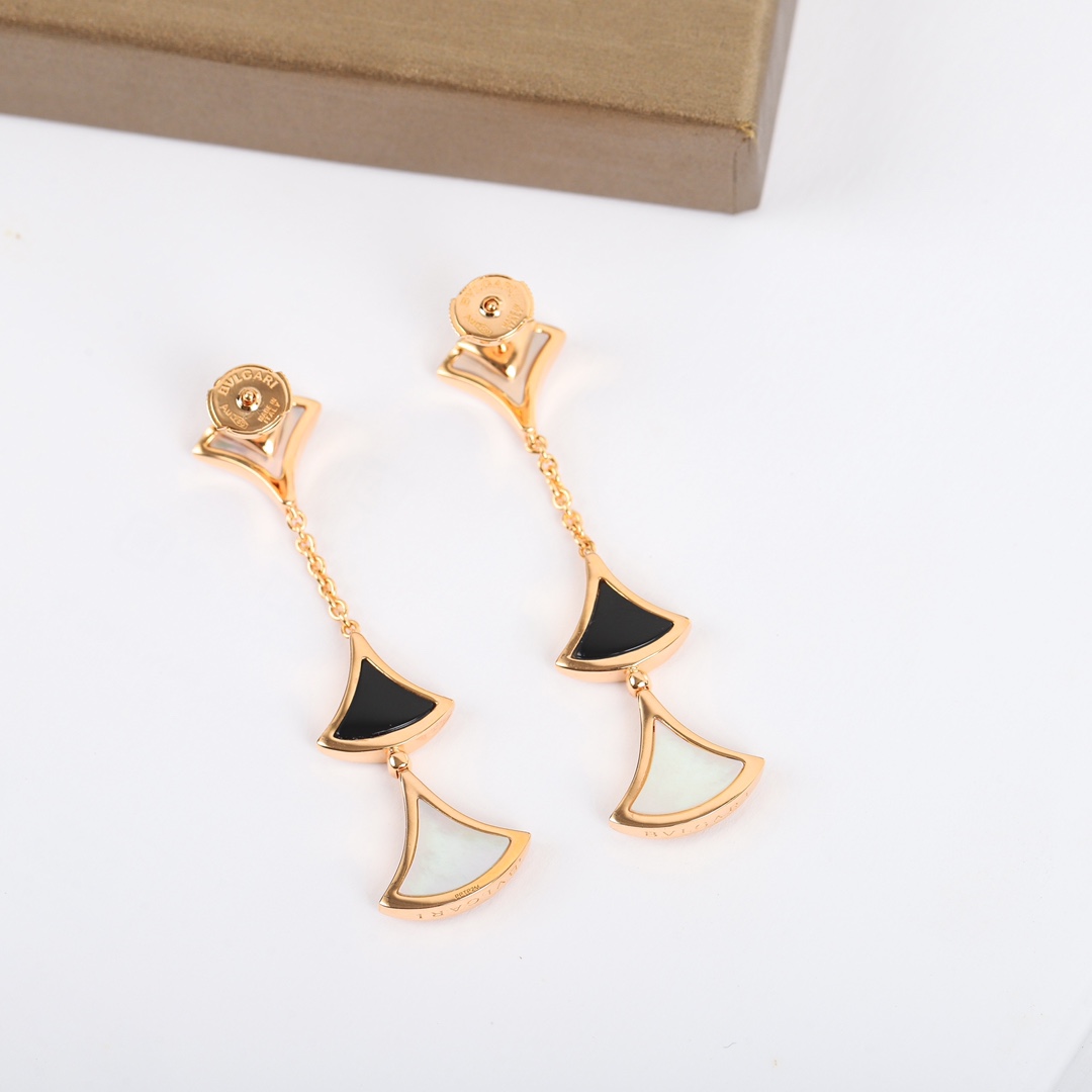 Bulgari Mother of Pearl Pendant Earrings