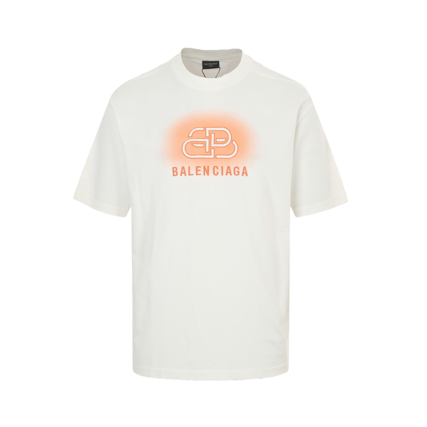 Balenciaga 25ss lock letter embroidered inkjet short sleeve