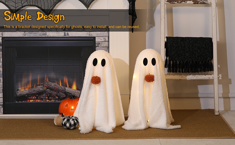 The adorable floating little ghost! The plastic ghost table decoration 🎈 will light up the corner of your Halloween party!