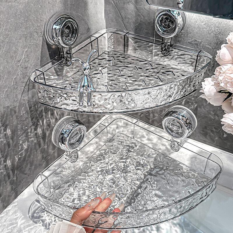 🛀🛀 Bathroom Triangle Basket Storage Shelf (No Drilling Required)