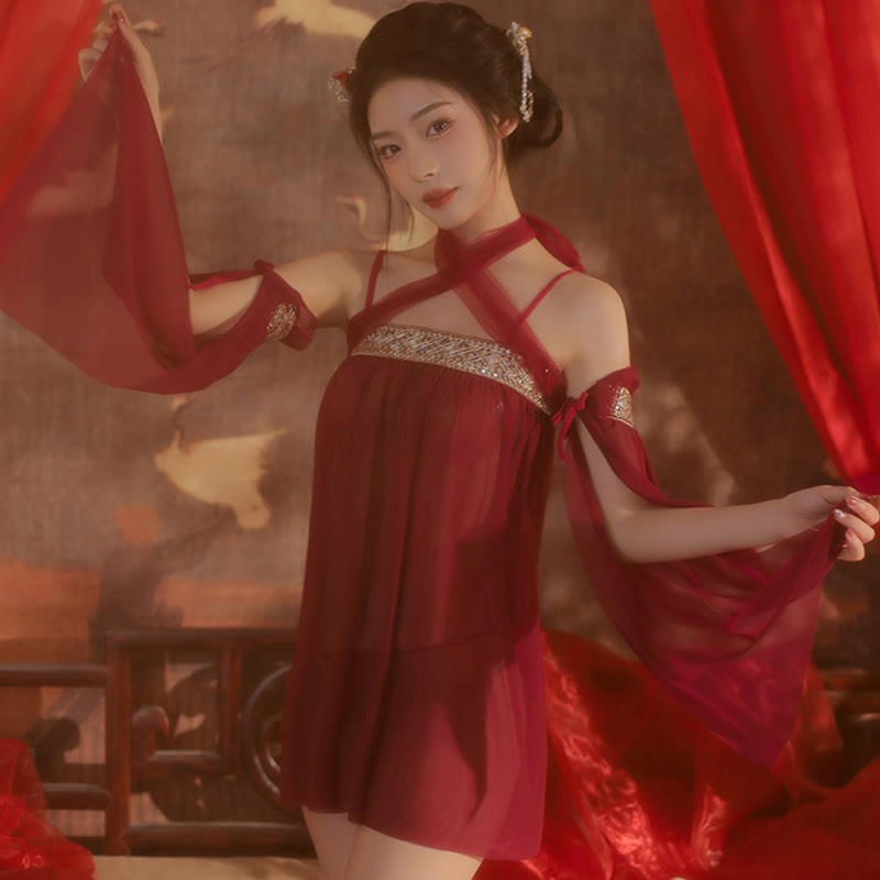 Vintage Mesh See-through Lingerie Dress