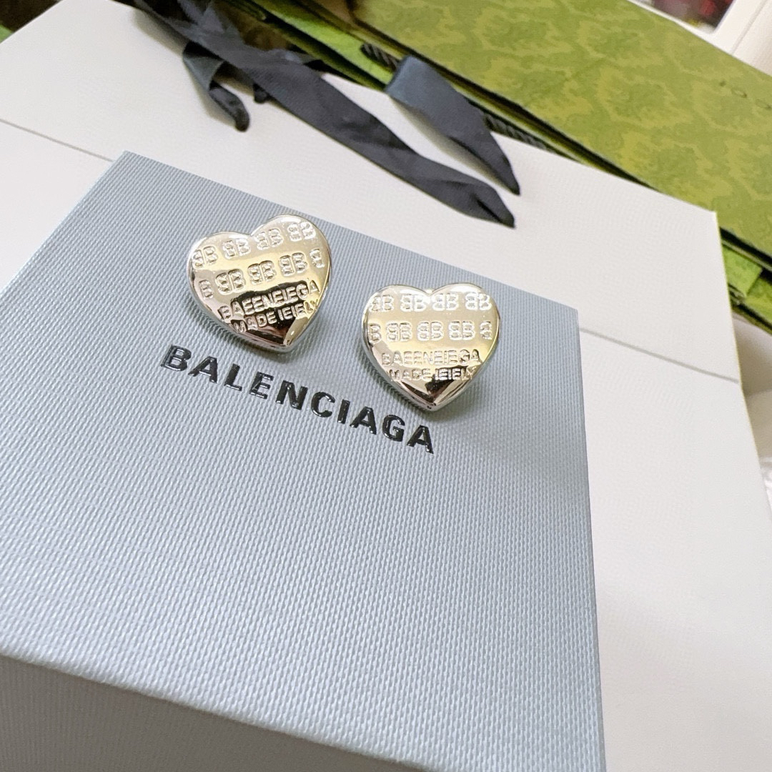 Balenciaga Baby Heart Earrings