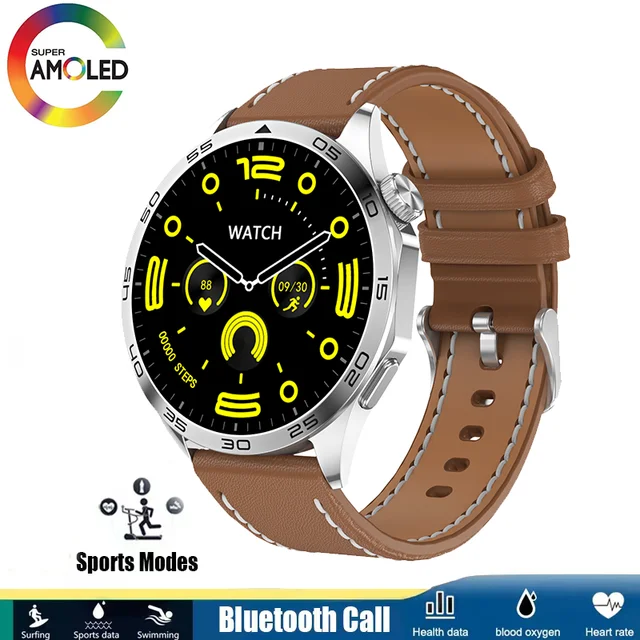 New Men's smartwatch HD Bluetooth Talk 1.43-inch full screen touch AMOLED 330Mah battery Wireless charging women's smartwatch