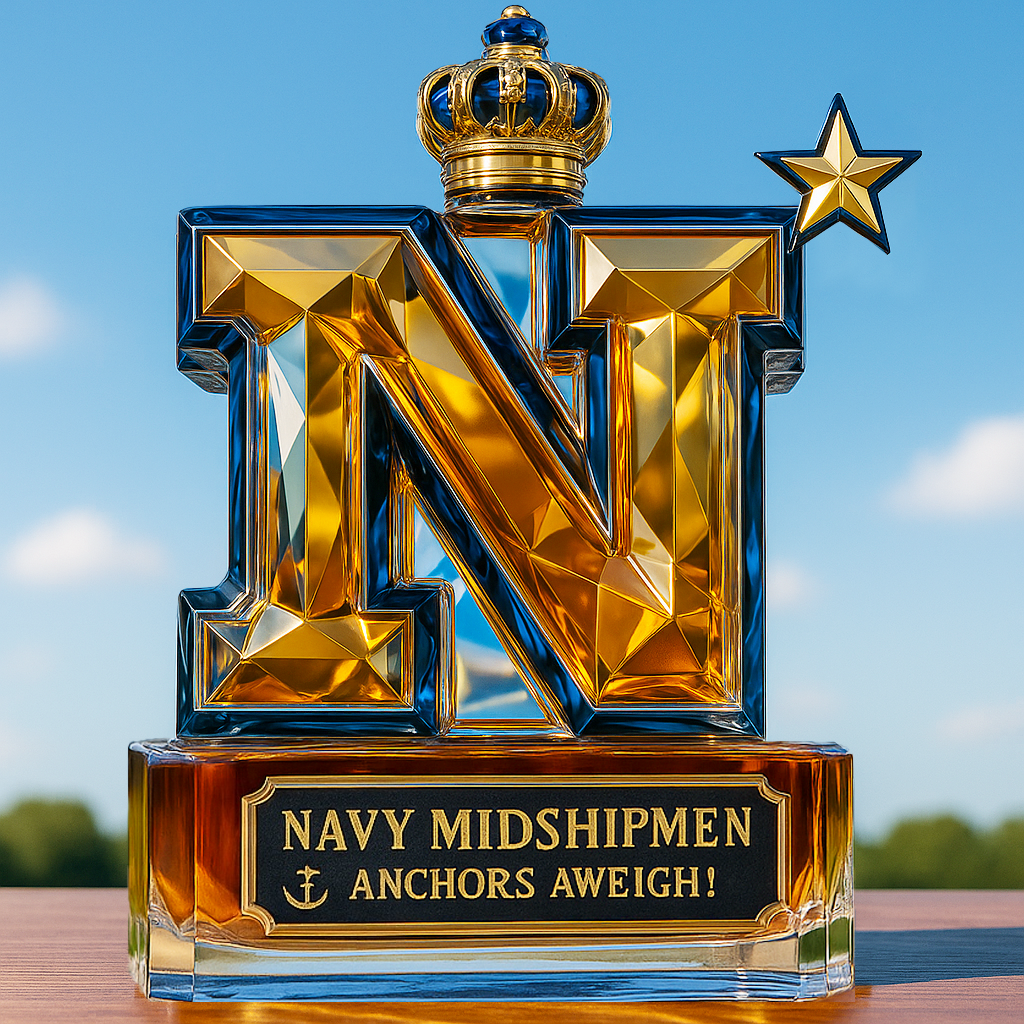United States Naval Academy Midshipmen Whiskey Bottle