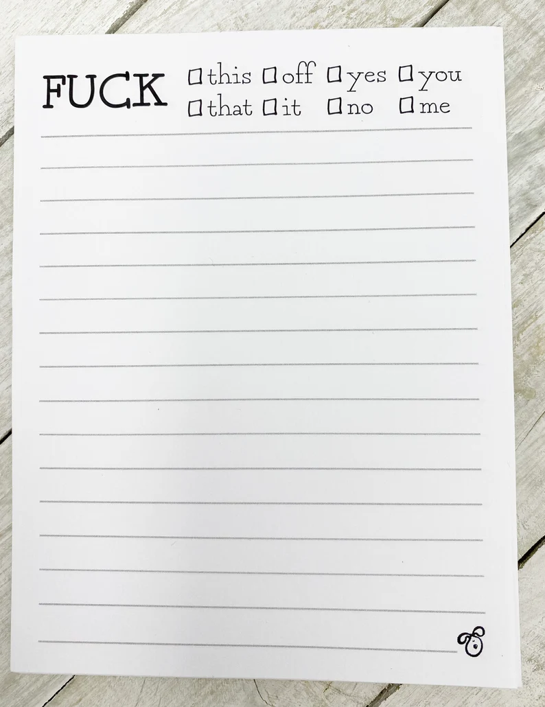 Funny Spoof Post-It Notes And Pens