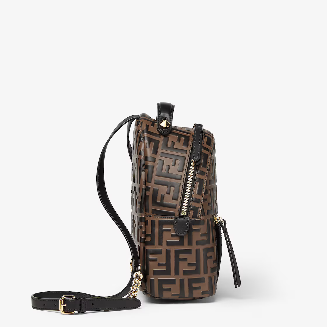 Fendi brown leather ff backpack 8BZ038A5TLF13VK