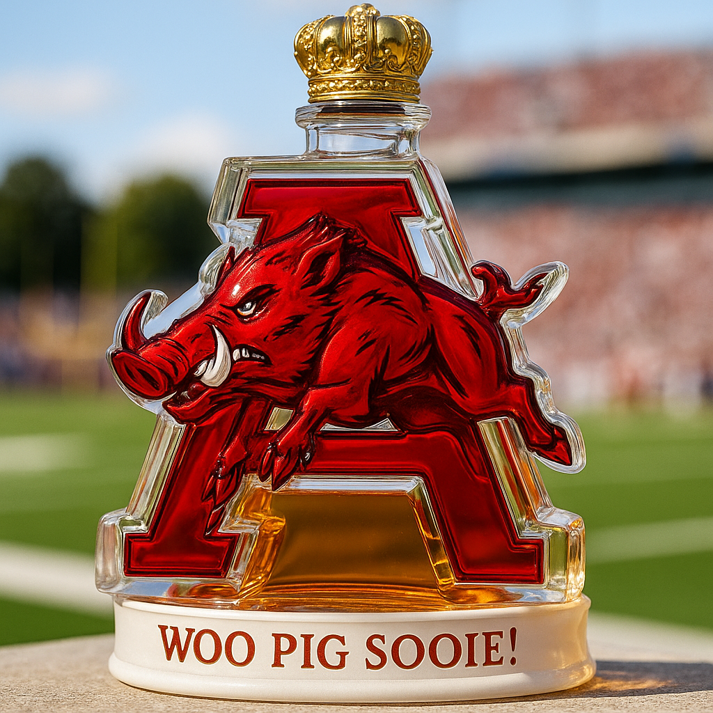 Arkansas Razorbacks Whiskey Bottle