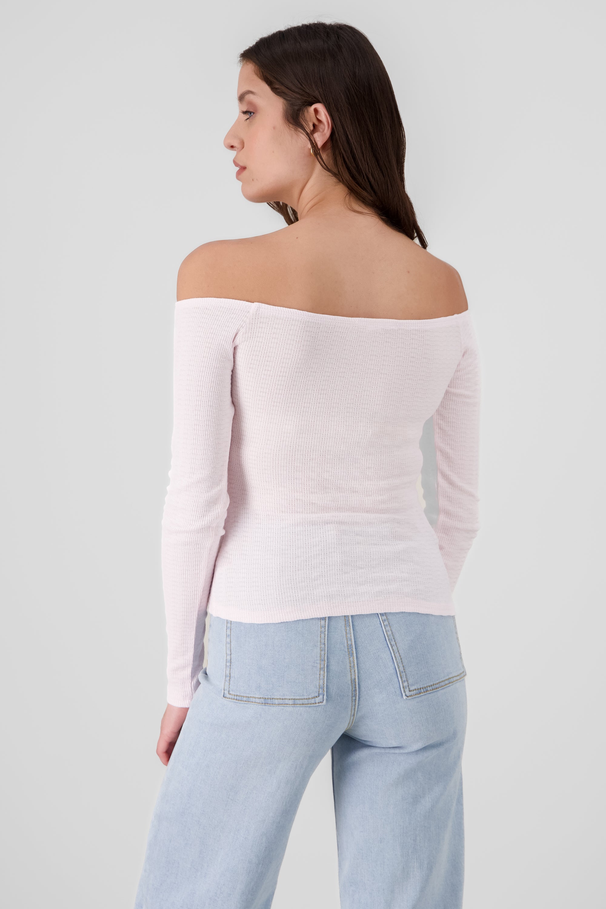 Shoulderless Knit Top
