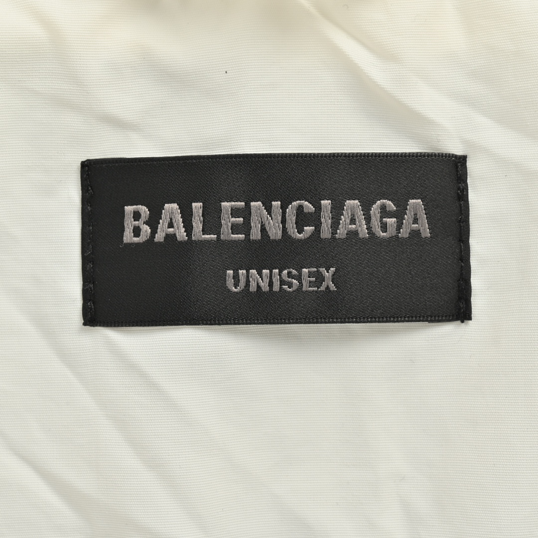 Balenciaga 24Fw waterproof windbreaker jacket with monogram appliqués