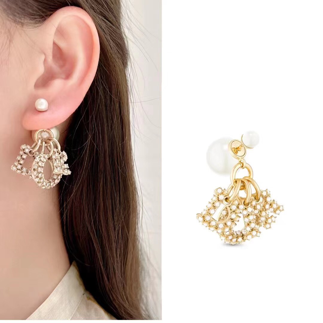 Dior Alphabet Diamond Earrings