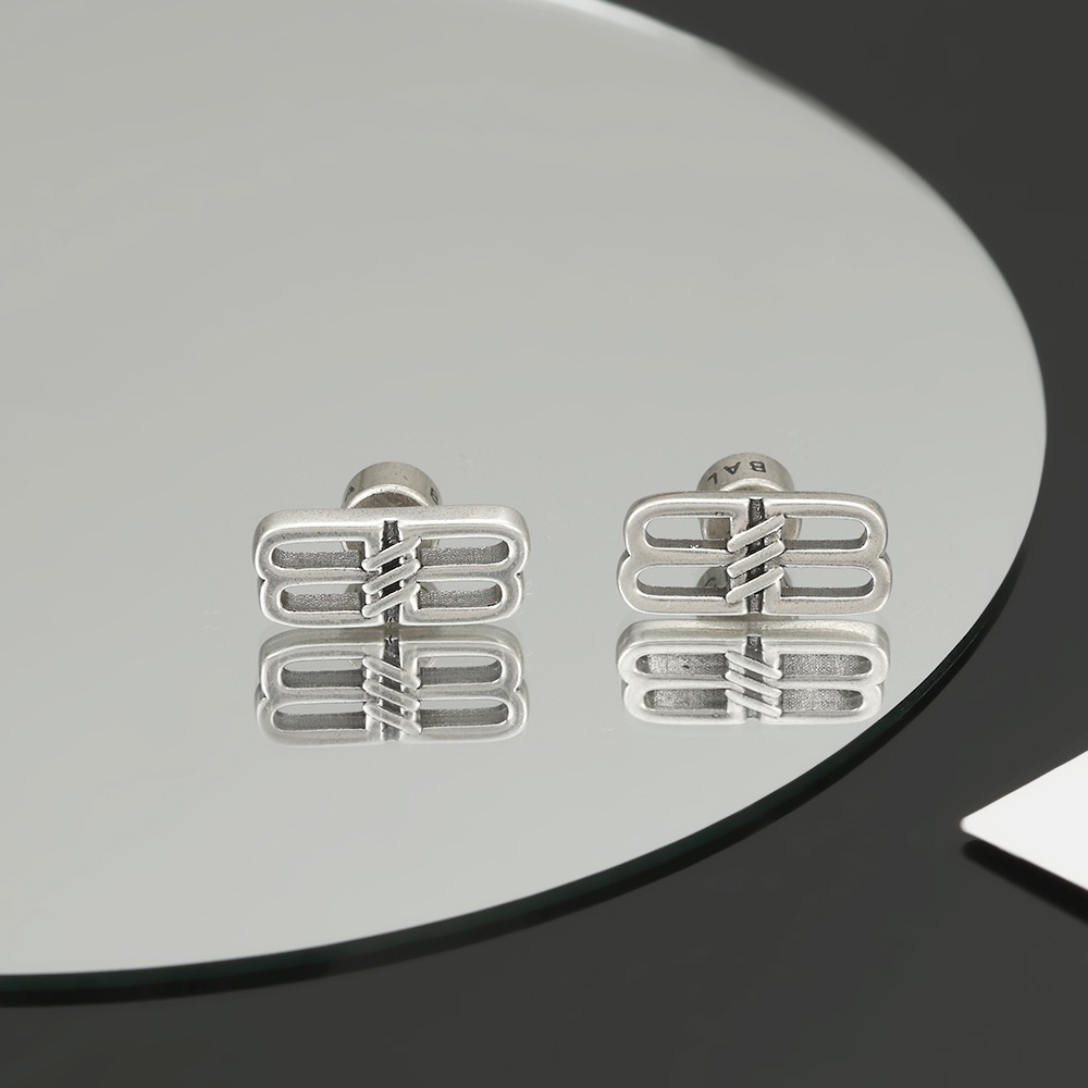 Balenciaga BB distressed earrings