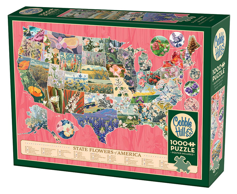State Flowers of America | 1000 Piece | AI Assistance