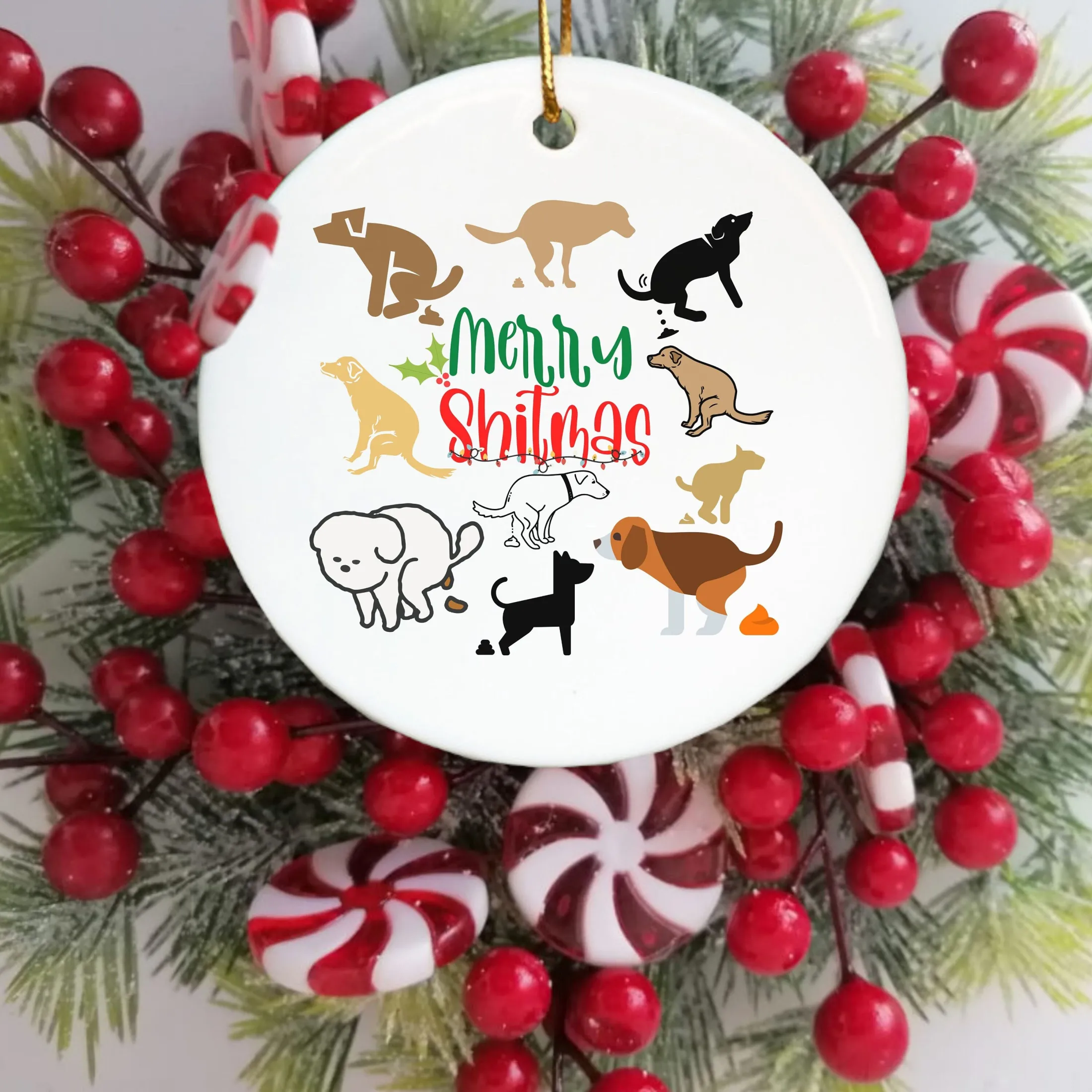 Dog Poop Christmas Ornament