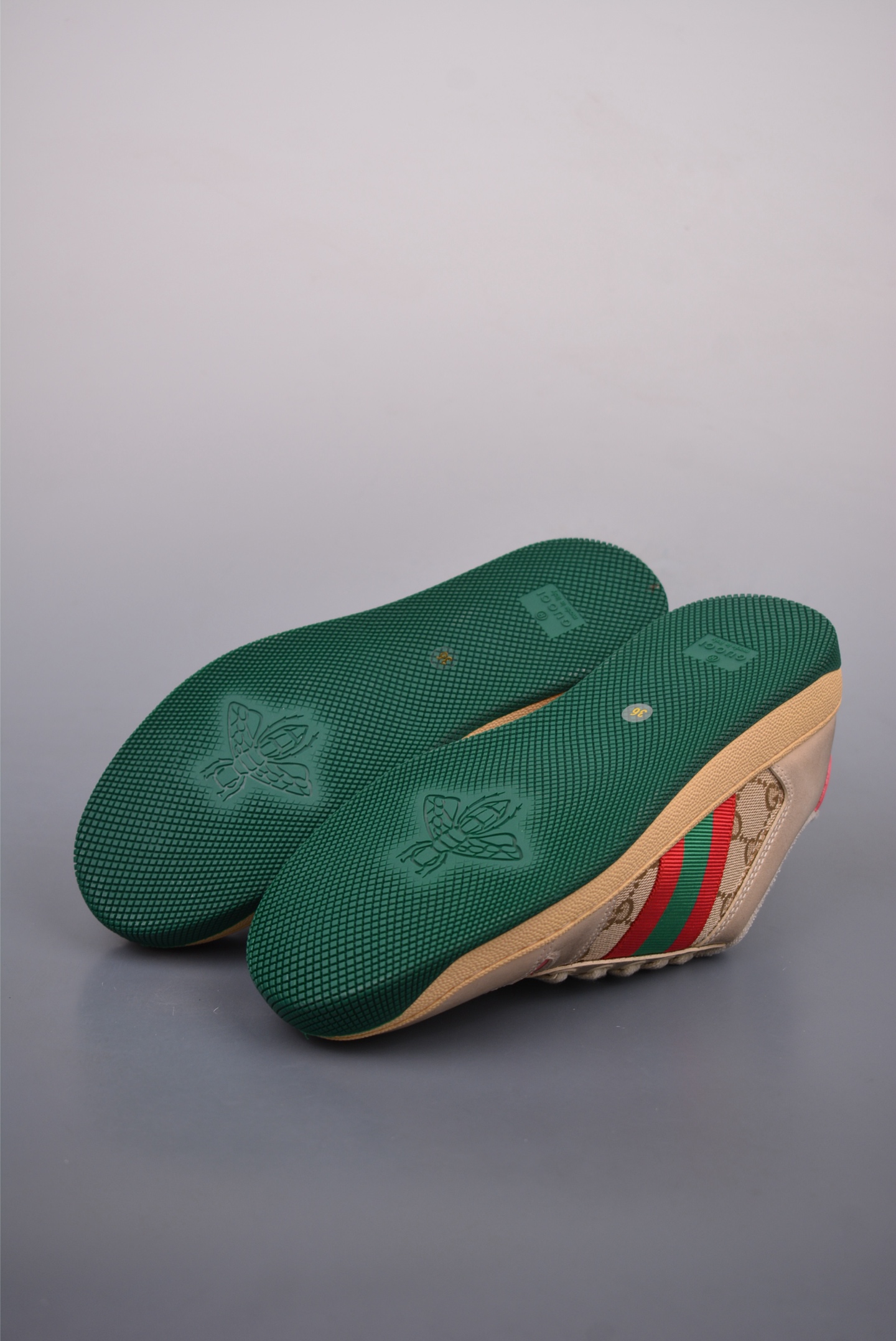 Gucci Screener GG Sneaker Low Off-White Old Green Red Rose Pink