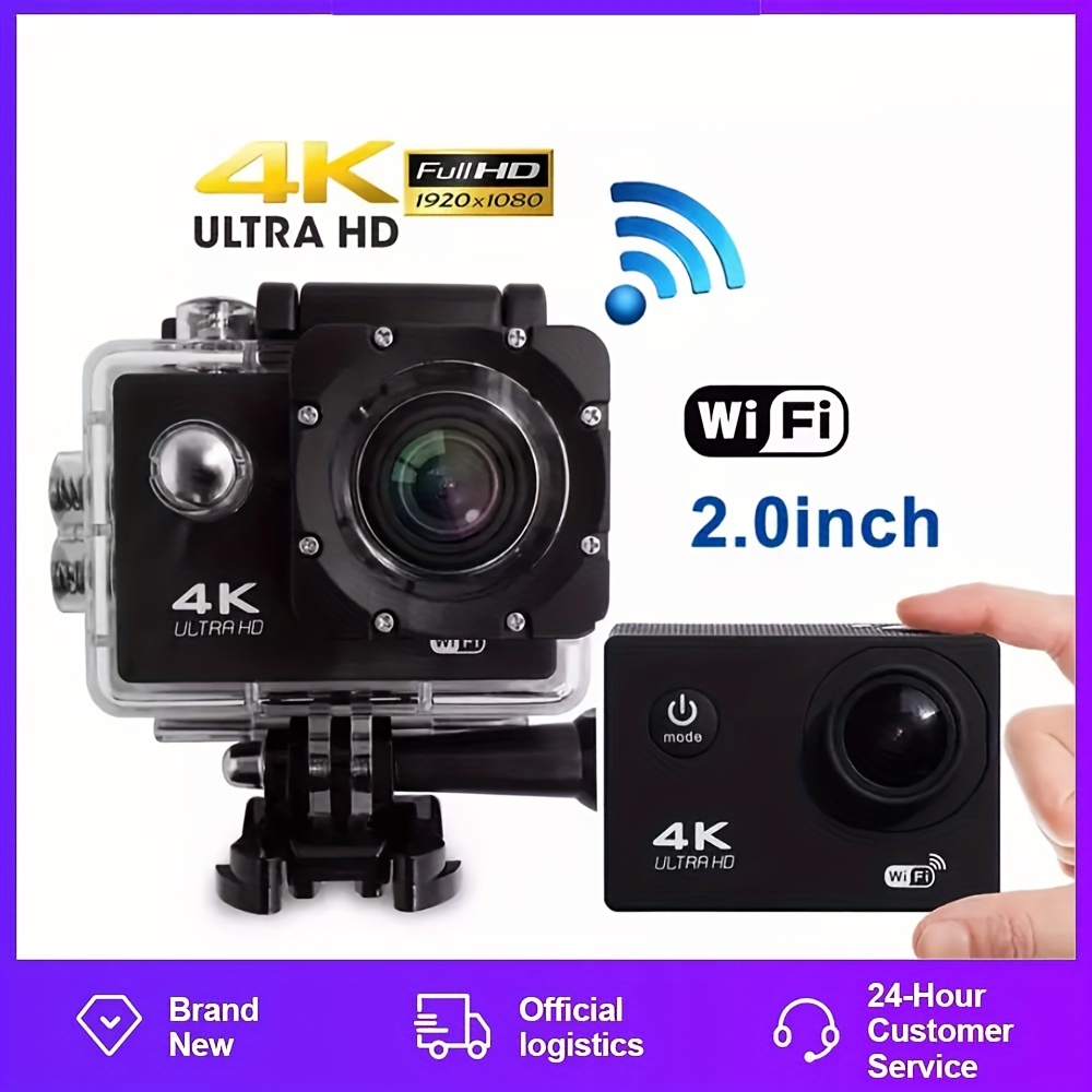 LUOSI Ultra HD Action Camera 4K 30fps, 1181.1inch Waterproof Camera, 170° Wide Angle Underwater Cameras With WiFi, Sports Camera