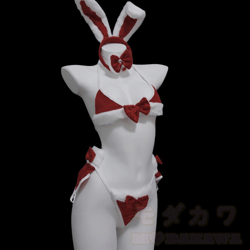 Bunny Ears Bikini Lingerie Set