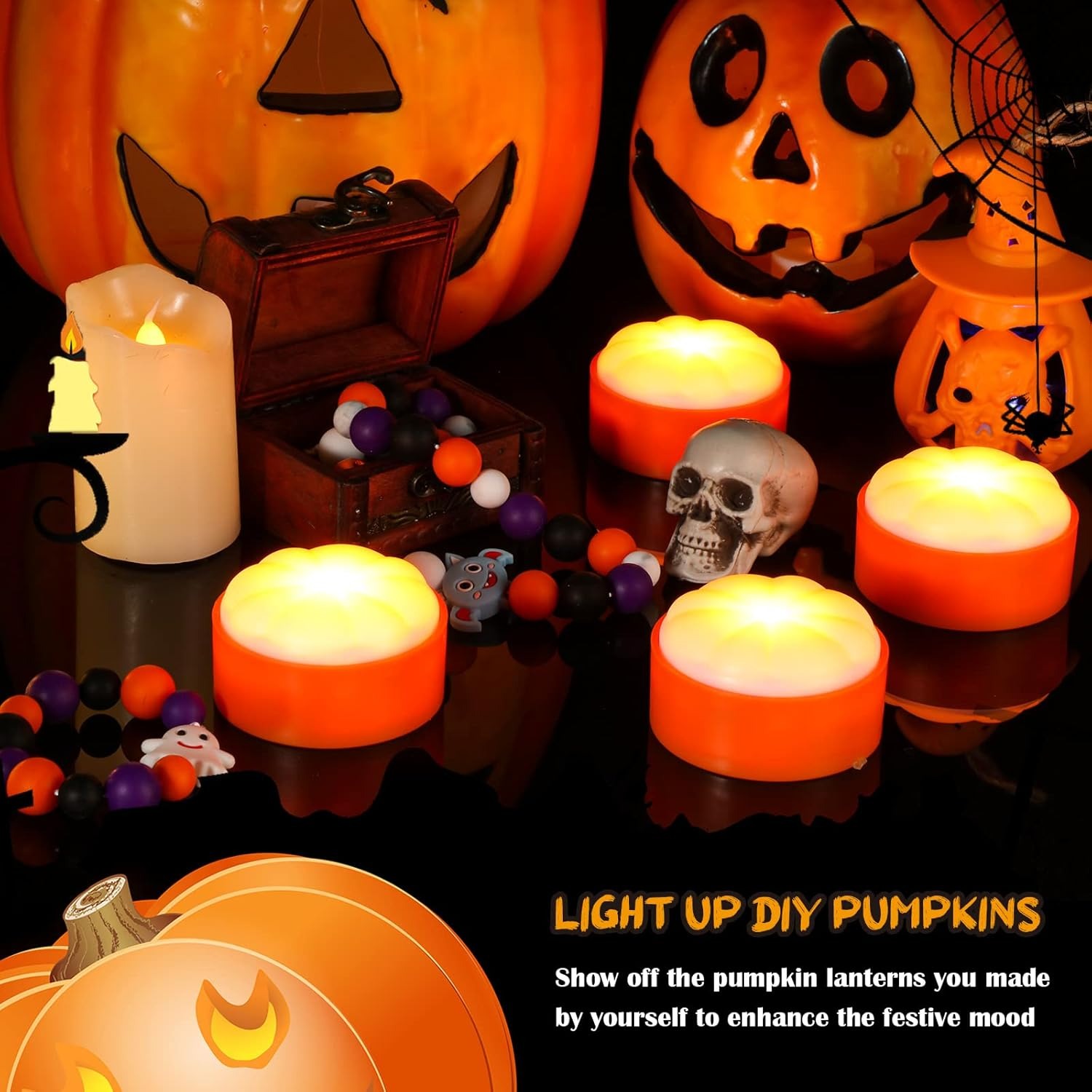 🔥Last Day 50% OFF🔥6-Pack LED Flameless Jack-O-Lanterns