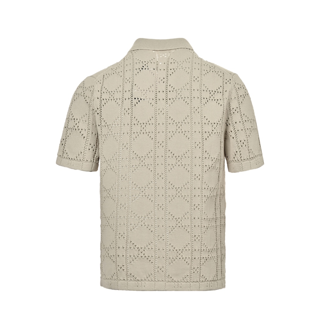 Dior 24ss openwork knit short-sleeved cardigan