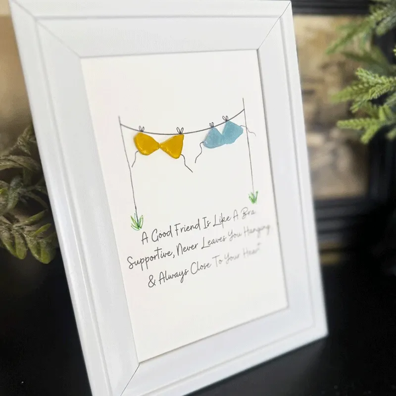 Good Friends Sea Glass Art