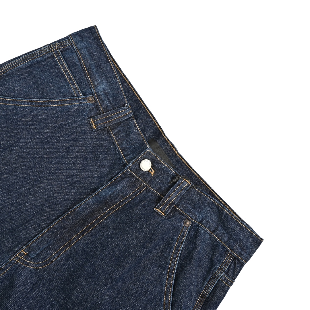 Prada 24ss denim shorts with triangle logo