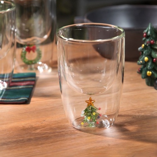 🎄2025 Christmas On Sale✨Christmas Icon Double Wall Highball Glass