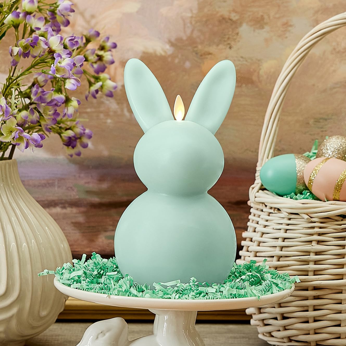 💖Last Day 45% OFF💖Flickering LED Bunny Flameless Candle With Timer