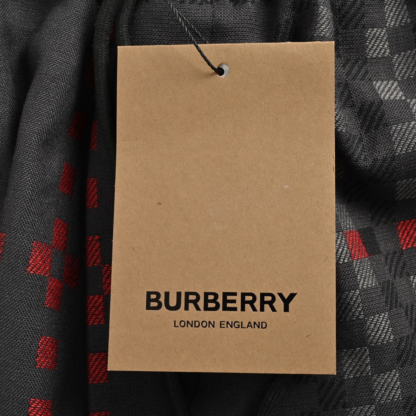 Burberry 25ss pixel check wool blend harrington shorts