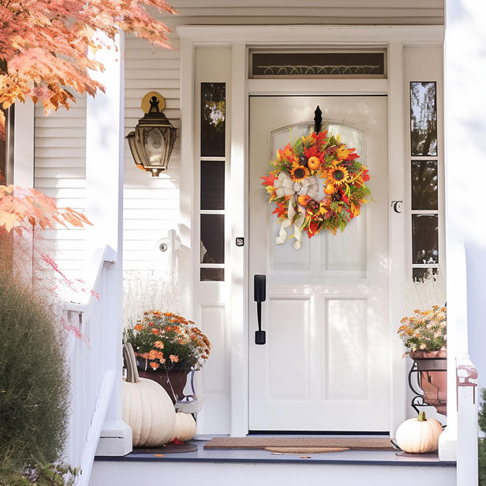 💥ON SALE💥- Fall Sunflower And Pumpkin Wreath  - Year Round Wreath🍂🚪