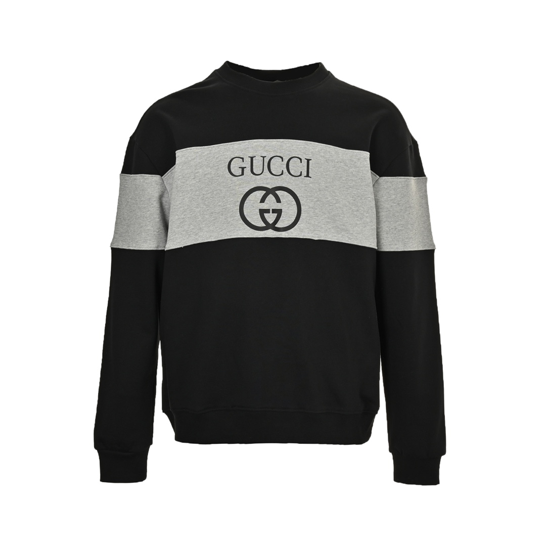 Gucci 24Fw Double G colorblock crewneck sweatshirt