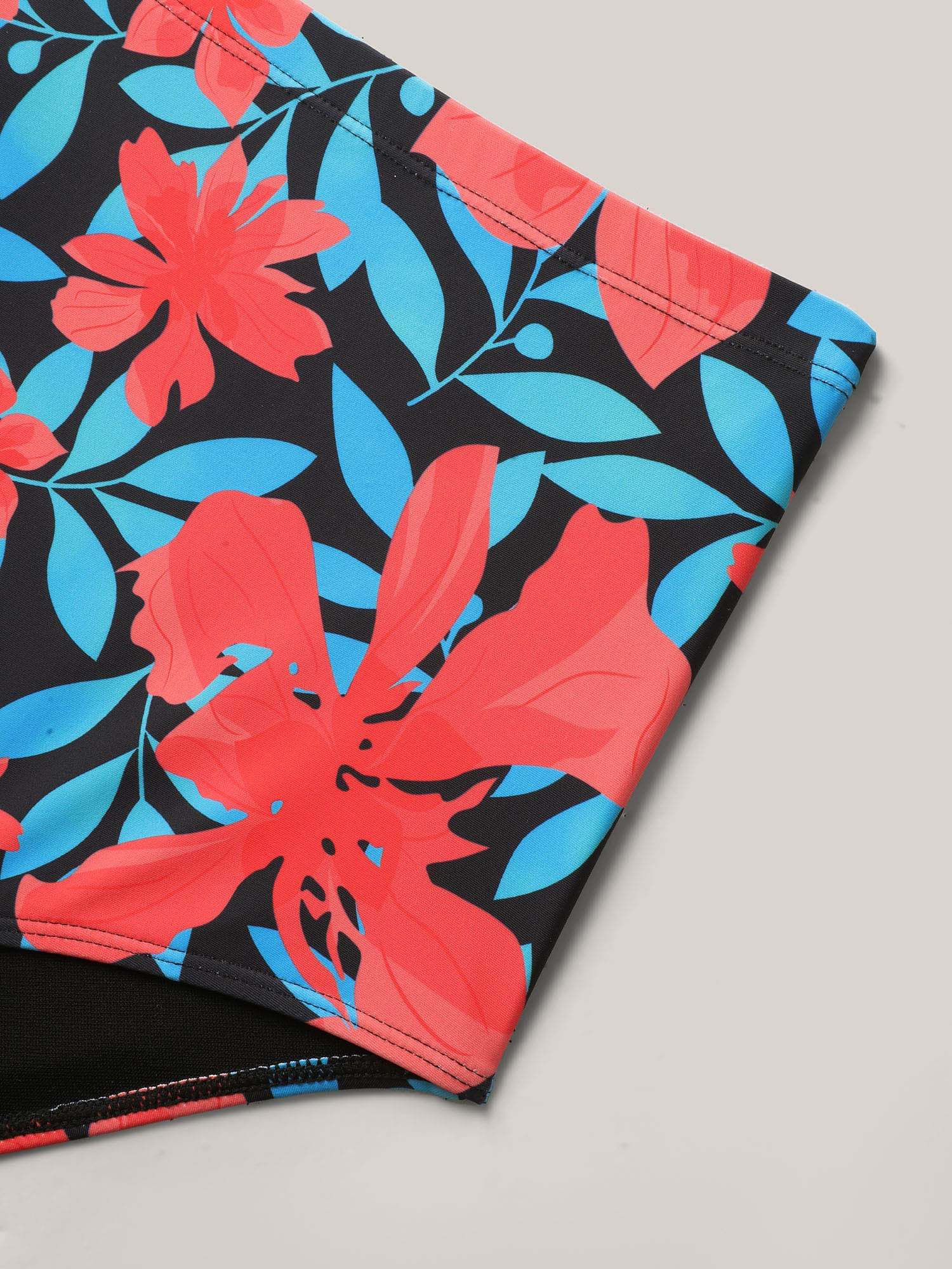 Twist Front Floral Print Swim Dress