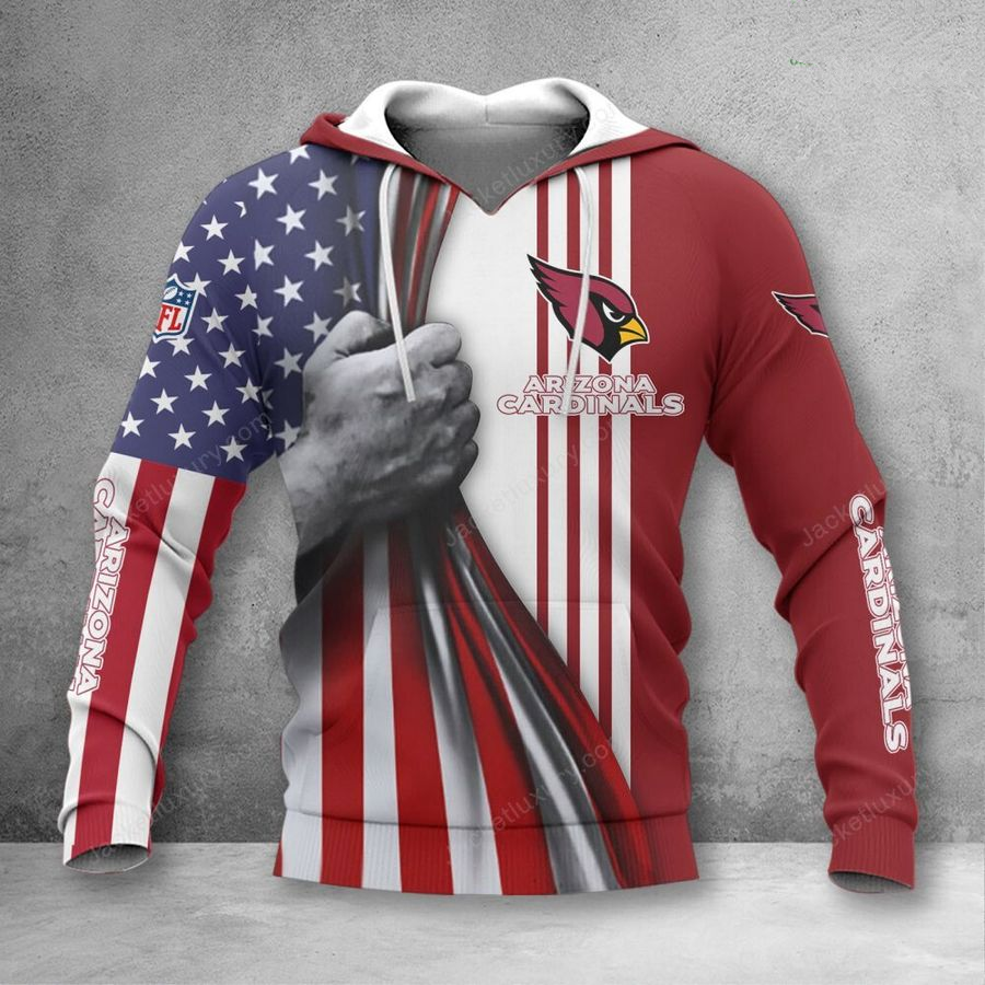 ARIZONA CARDINALS 3D HOODIE SKULL0804