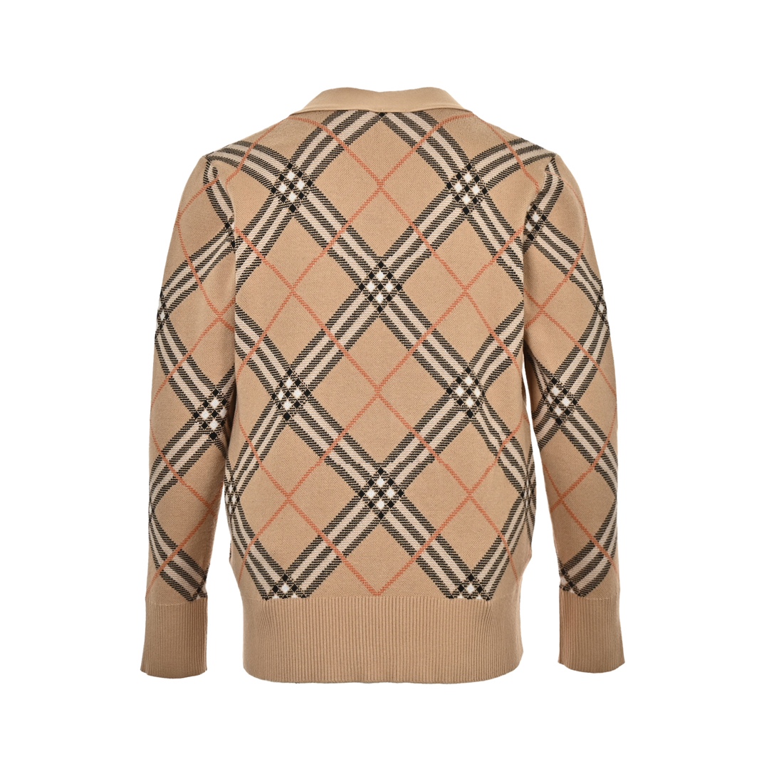 Burberry 24Fw Twill Check Knit Cardigan