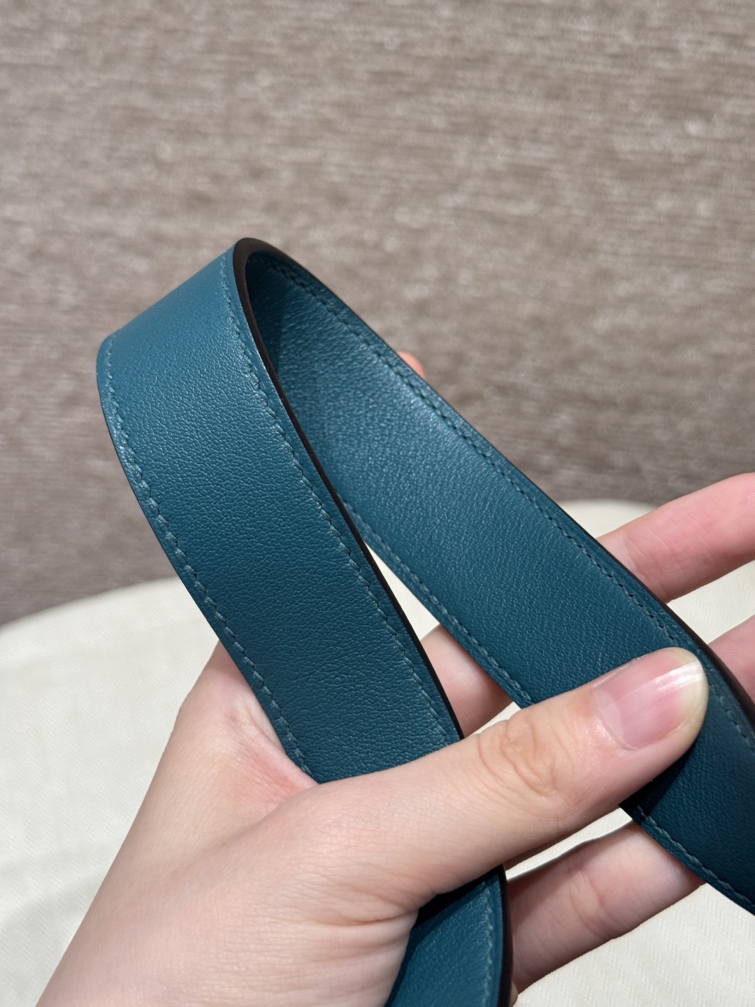 Hermès Lindy W0Vert Bosphore Handbag (Handmade to Order)