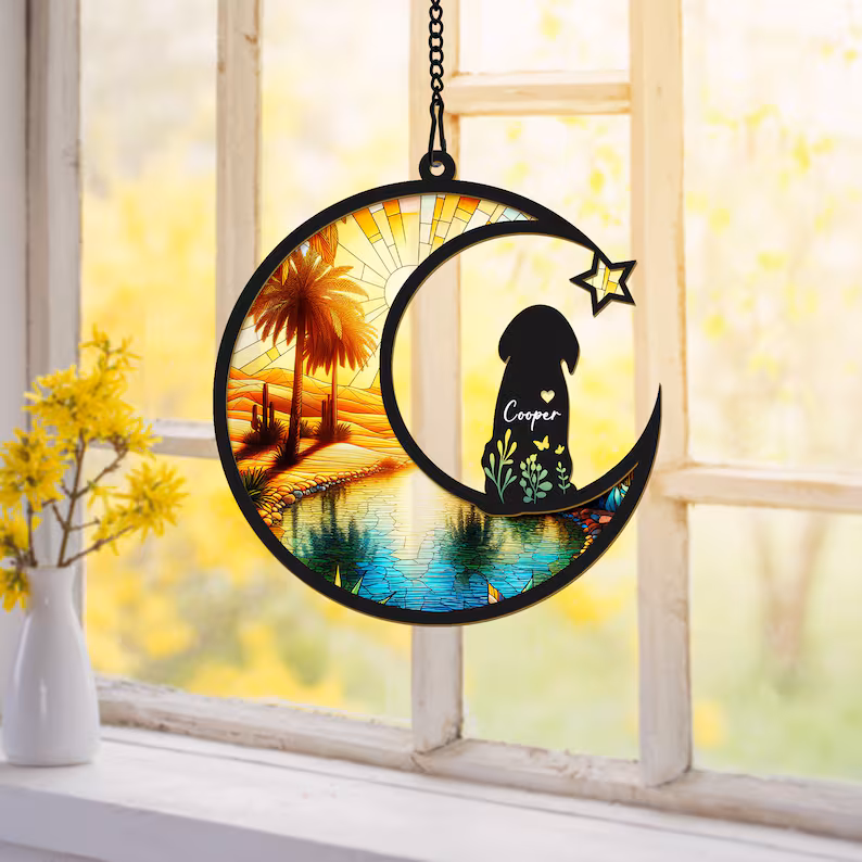 Personalized  Dog Memorial Suncatcher