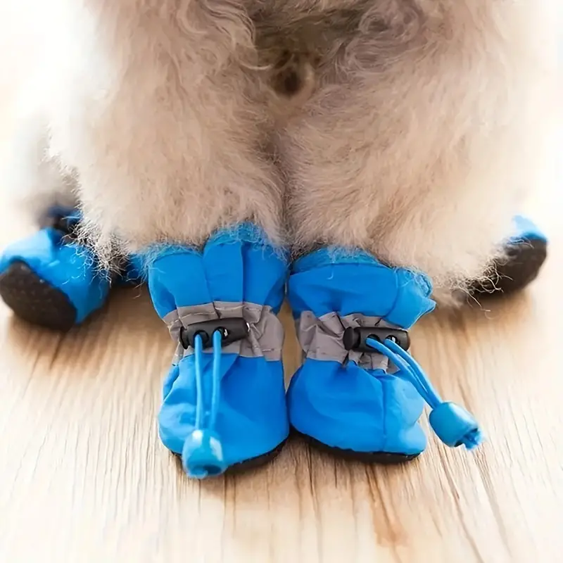 🐕🐕Reflective Rain Shoes 4 pack for Small and Medium Dogs