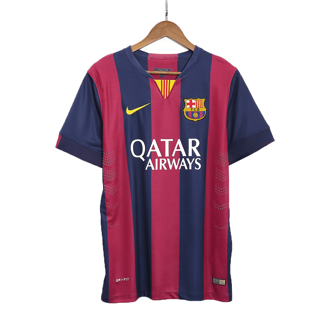 NEYMAR JR #11 Barcelona Retro Home Football Jersey 2014/15