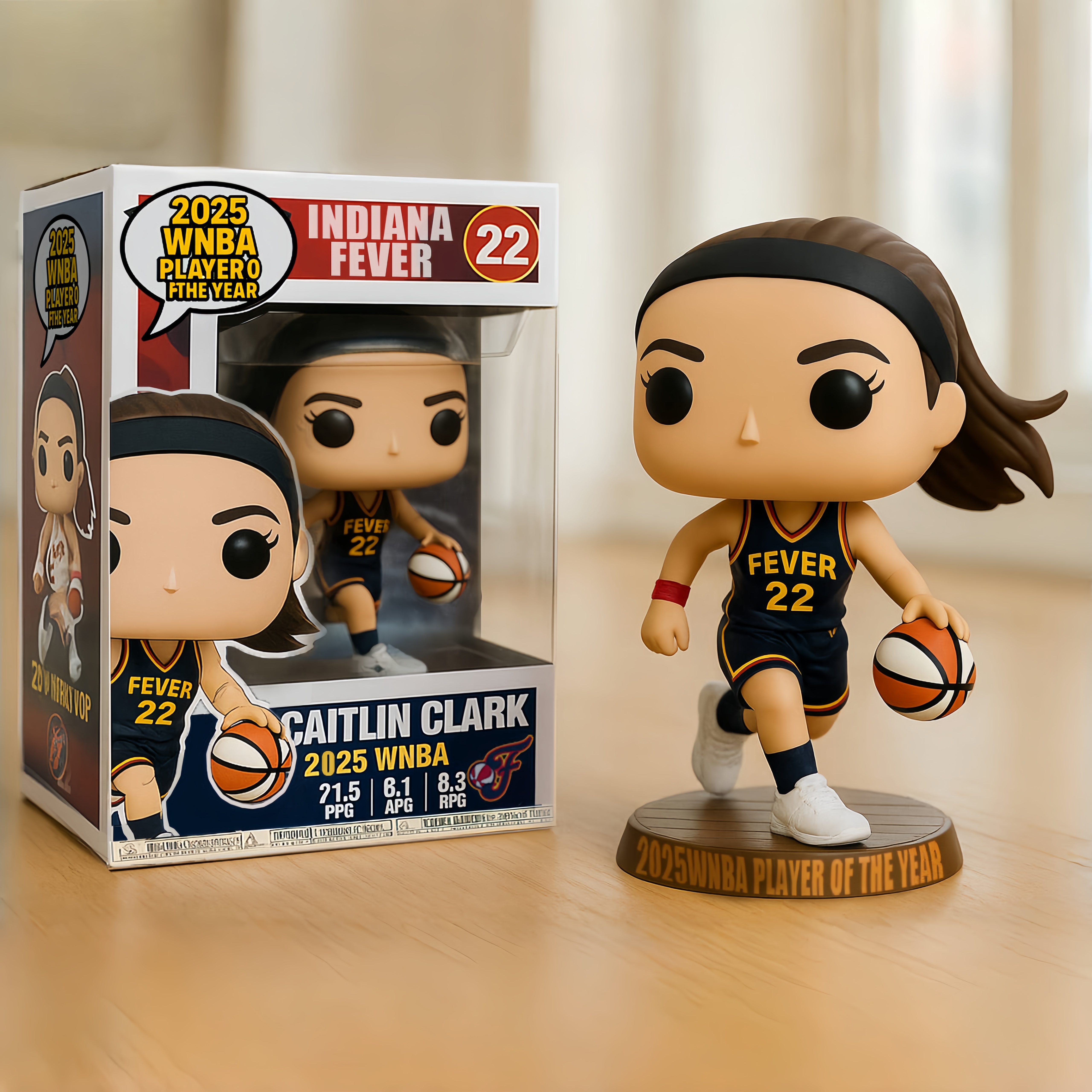 Caitlin Clark 2025 WNBA Player of the Year Pop Figure