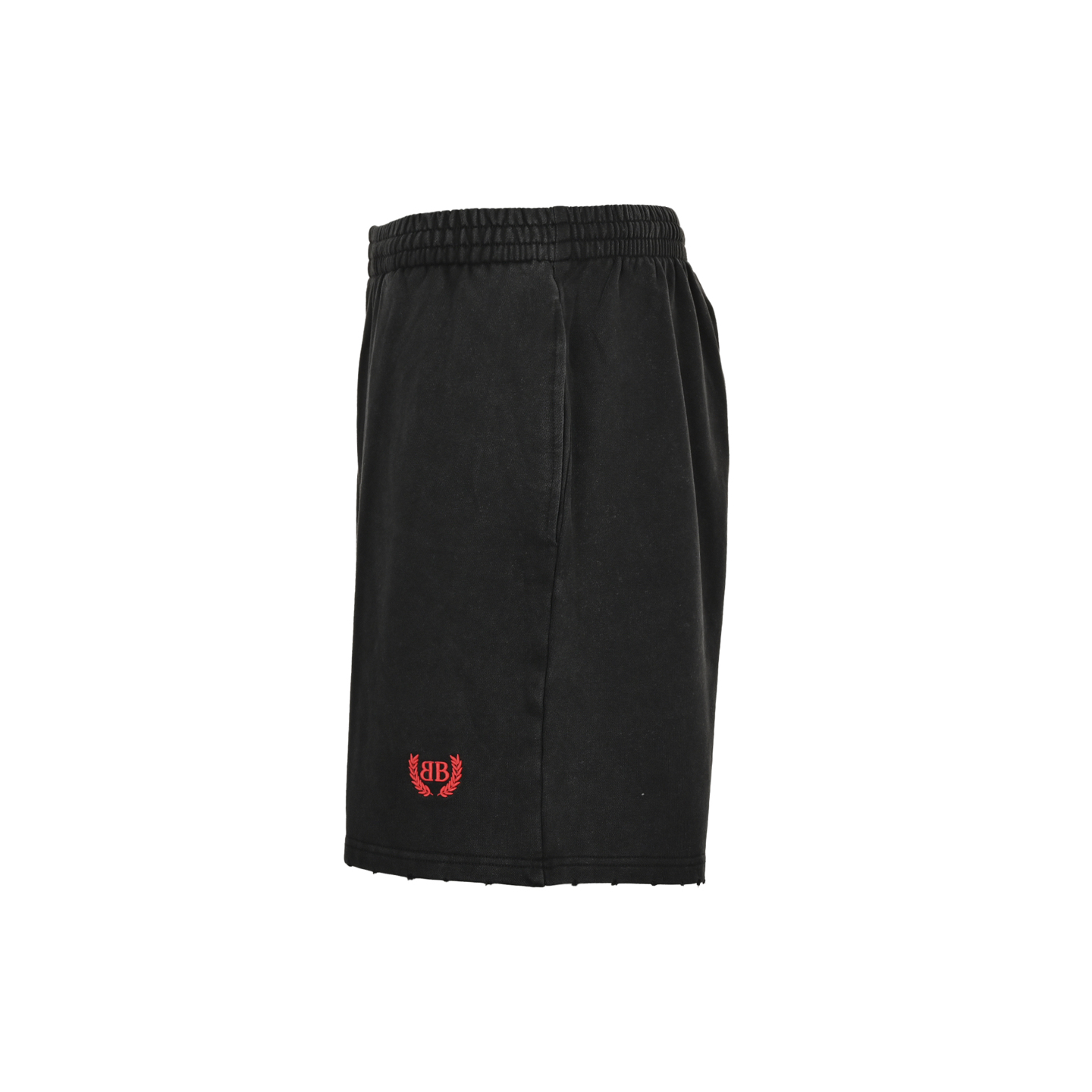 Balenciaga 25ss wheat ear double B red label embroidered washed shorts