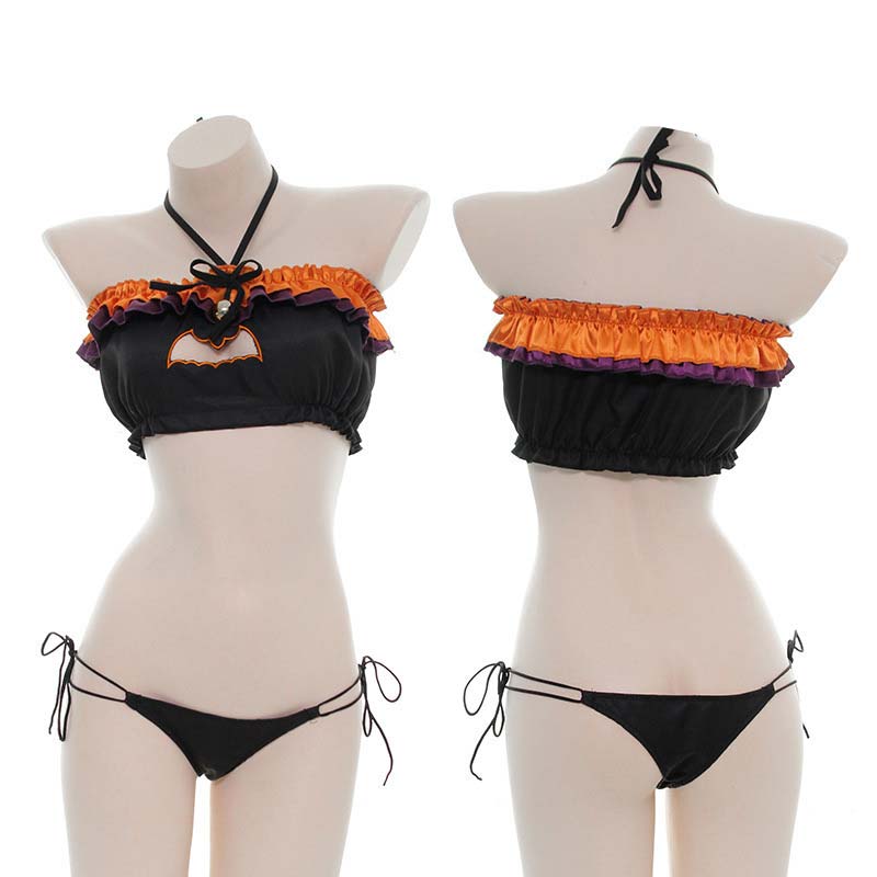 Sexy Pumpkin Cat Lingerie Suit