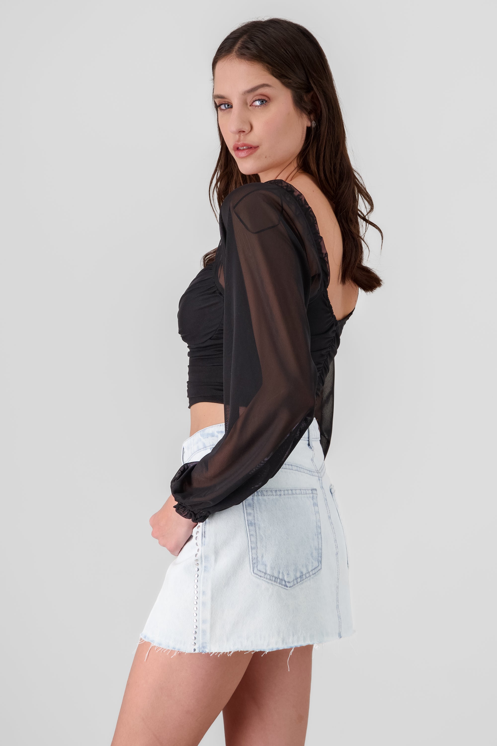 Pleated Solid Blouse