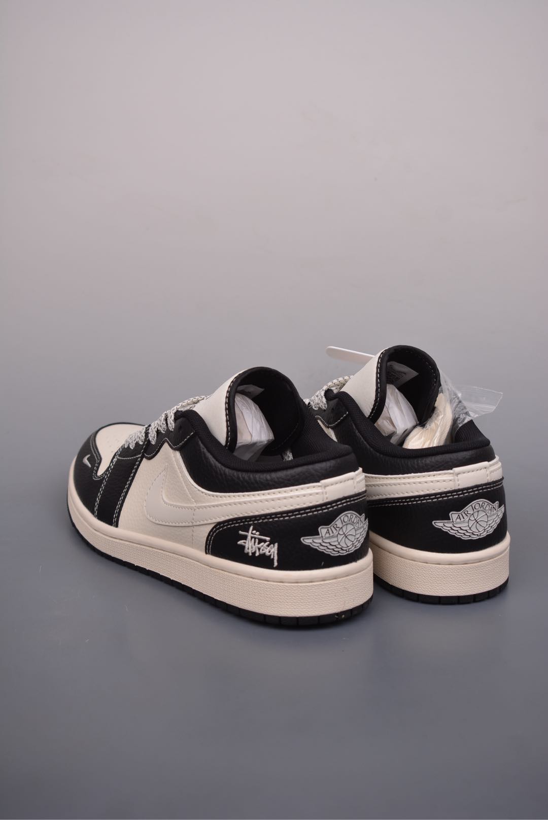 Stussy x Nike Air Jordan 1 Low OG Black Beige White XX3318-507