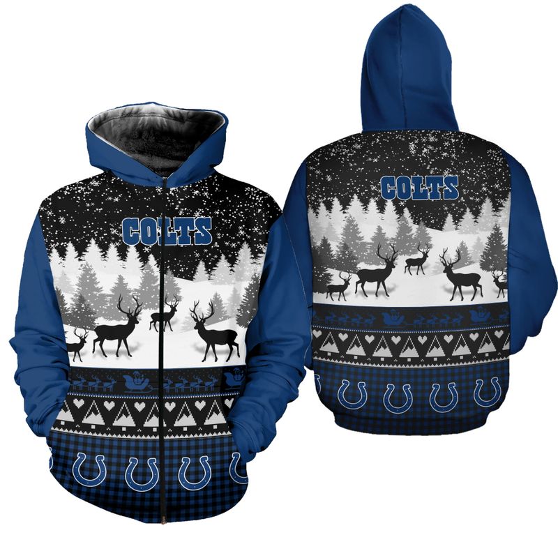 INDIANAPOLIS COLTS HOODIE 3D GIFT FOR XMAS
