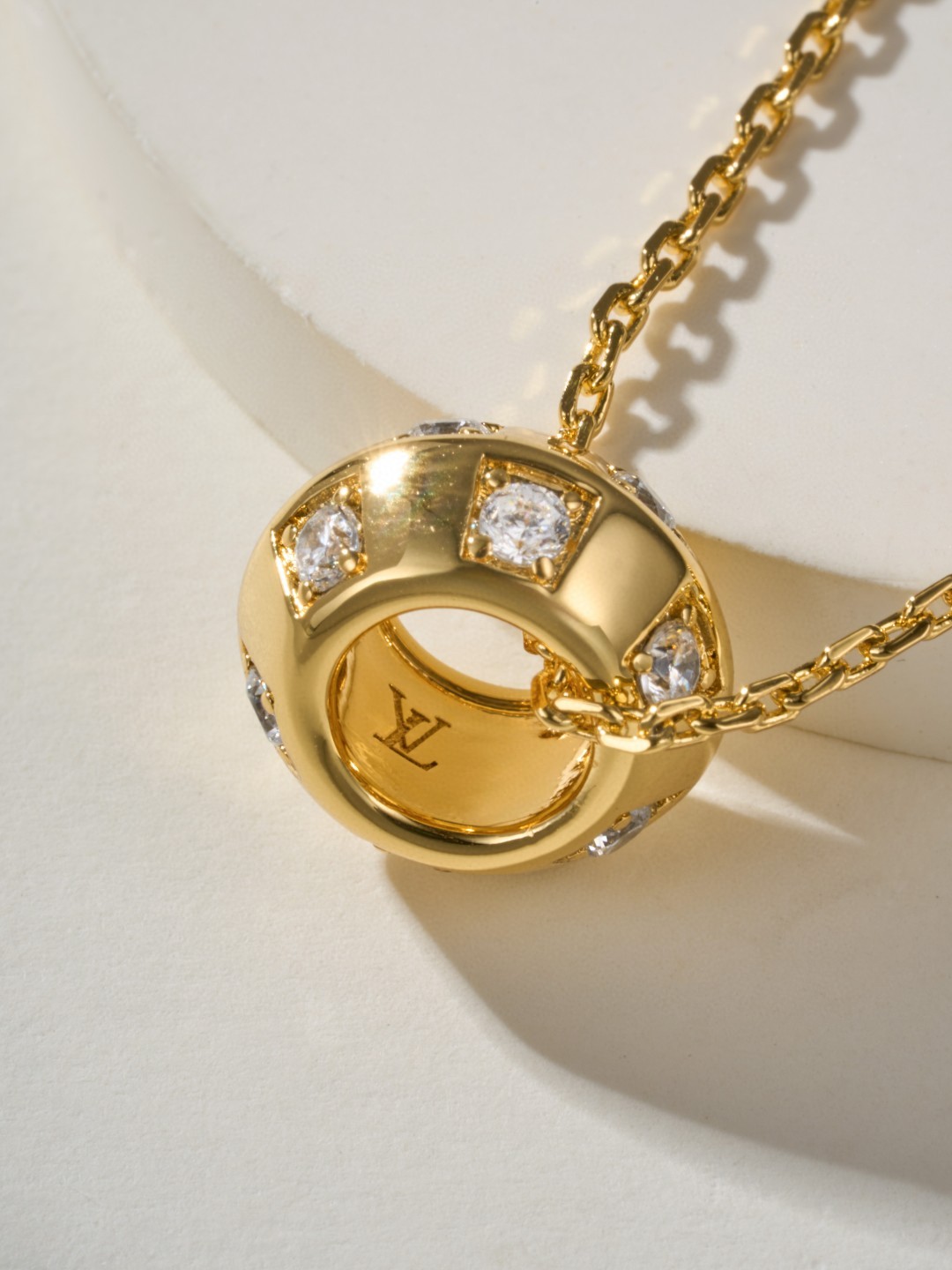 Louis Vuitton Checkerboard Diamond Necklace