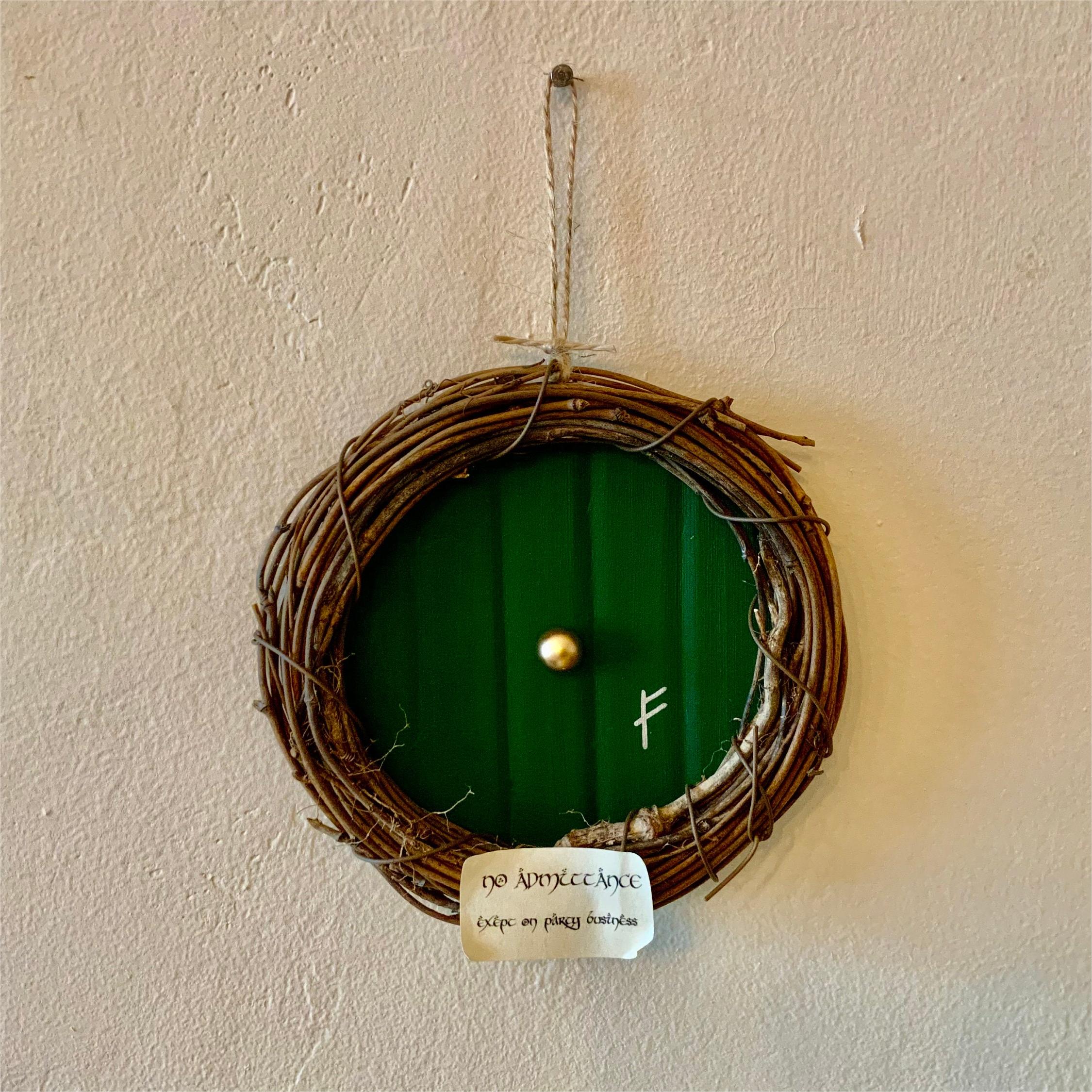 Small Hobbit Door wreath |  Funny decor