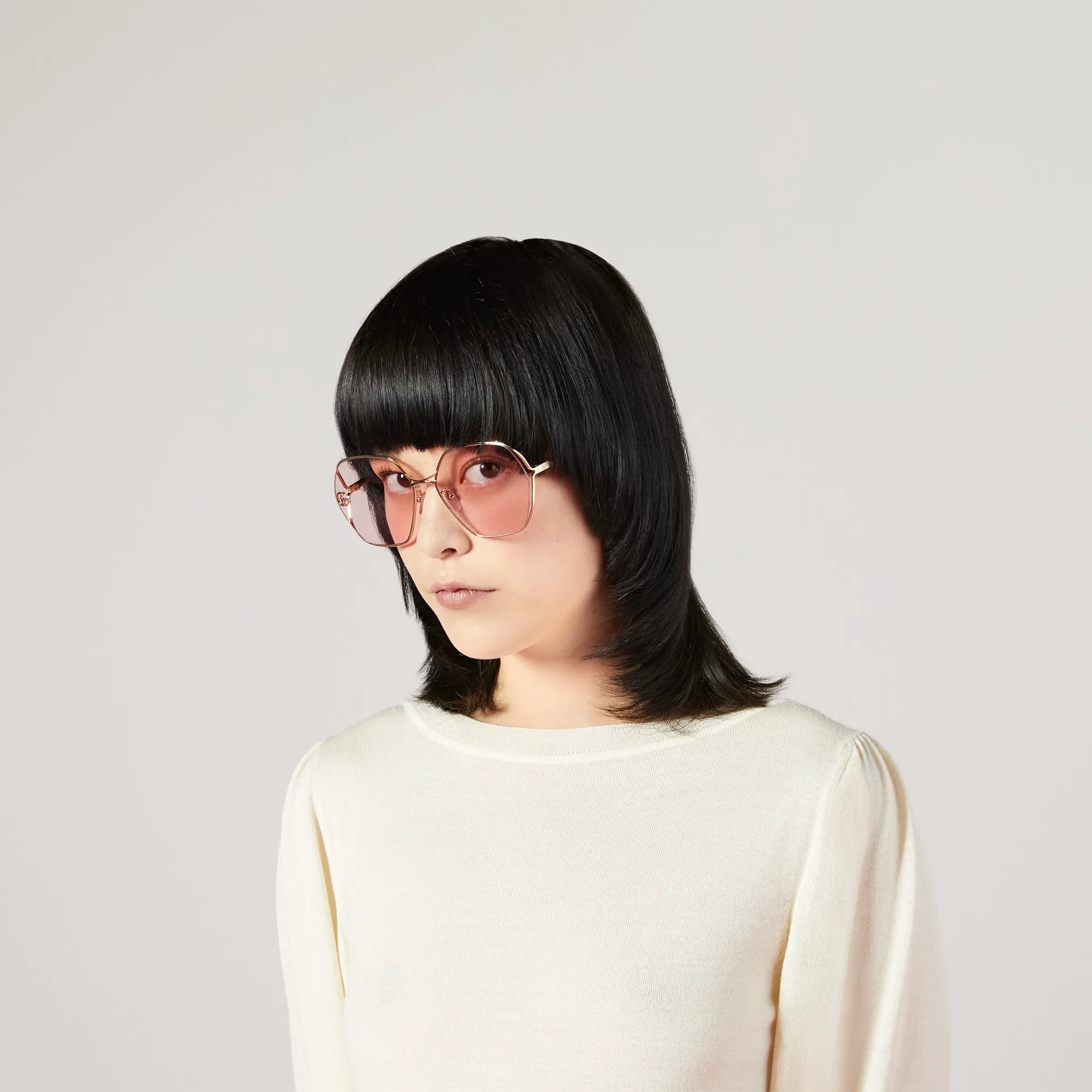 Gucci fitted round frame sunglasses