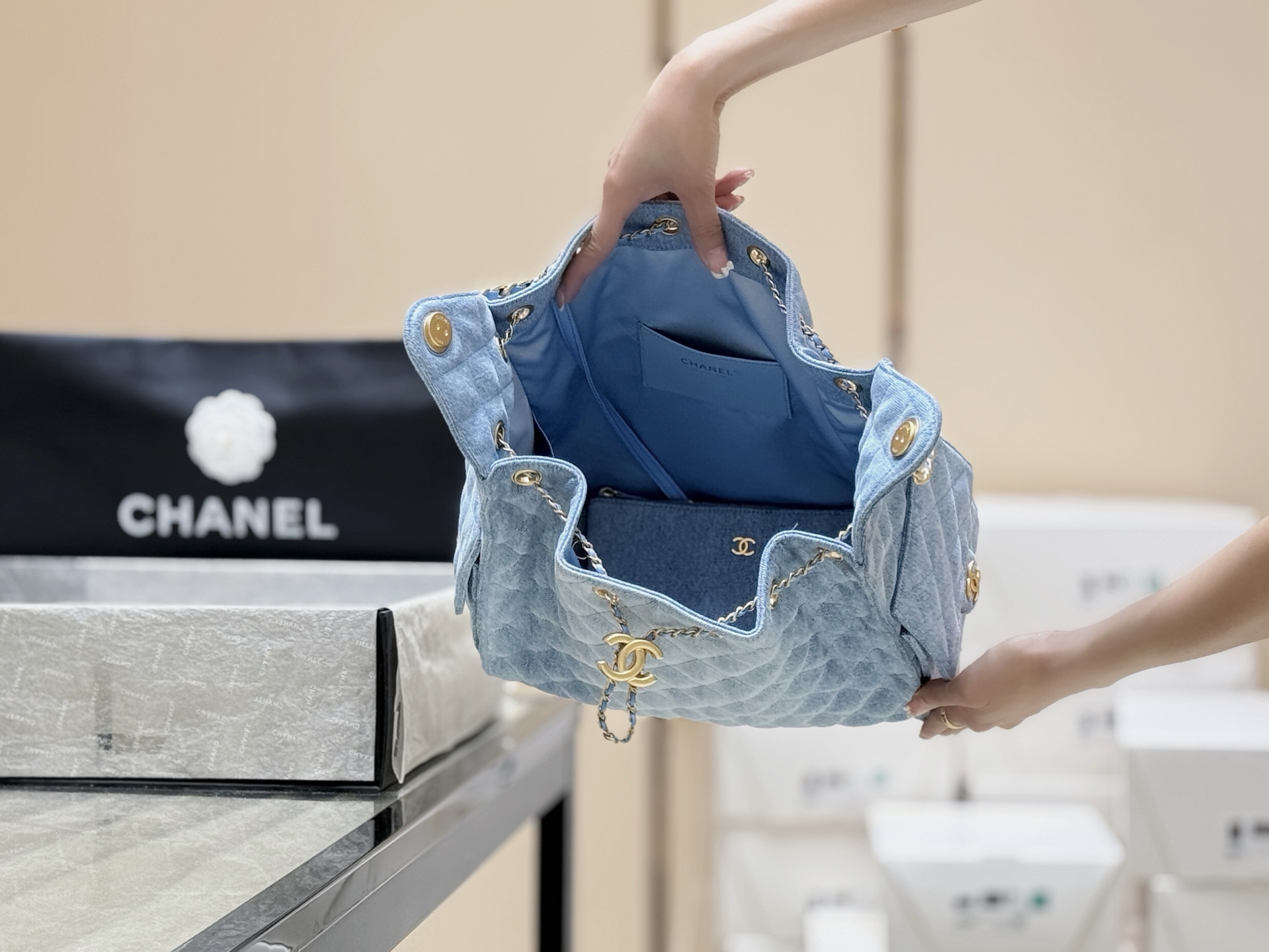Chanel 25S Spring/Summer Collection Large Denim Handbag AS5311 00158