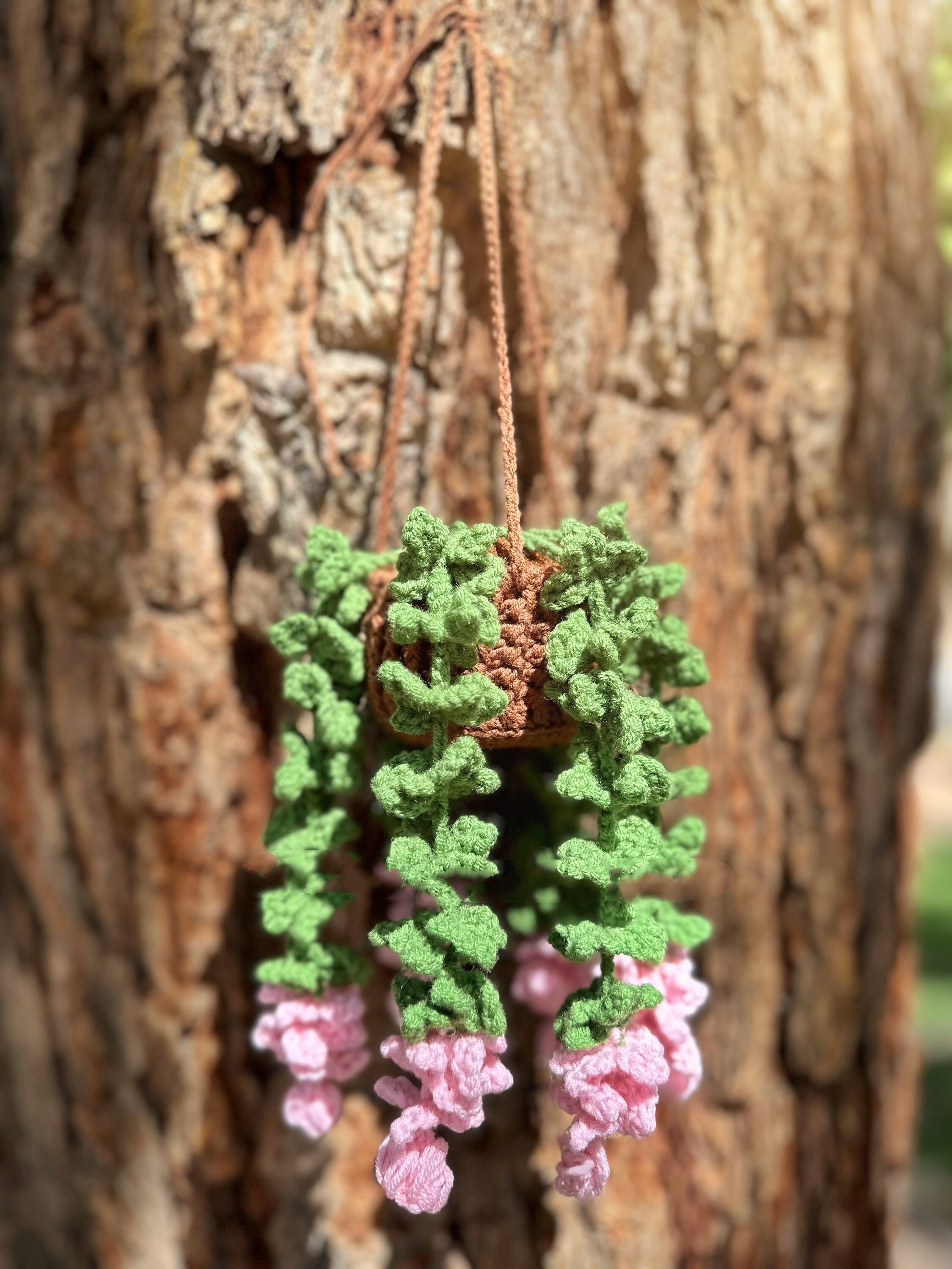 ON SALE🔥Crochet Pink and Purple Vine Botanical Charms, Women's Car Accessories